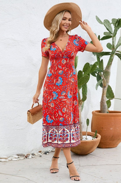 Robe Maxi Boho Imprimée Floral Kamoni