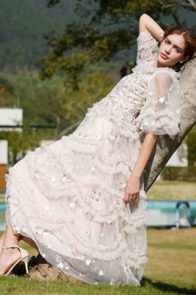 Robe Florale en Tulle Lalabelle