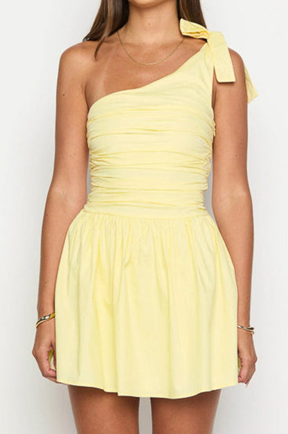 Robe Mini Jaune Luther Évasée