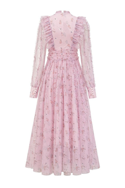 Robe Longue à Manches Longues Fleurie Beryl