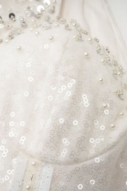 Robe Midi en Mesh Blanc Kamiyah