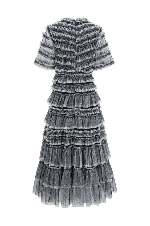 Robe Brodée à Volants "Rose Sauvage"