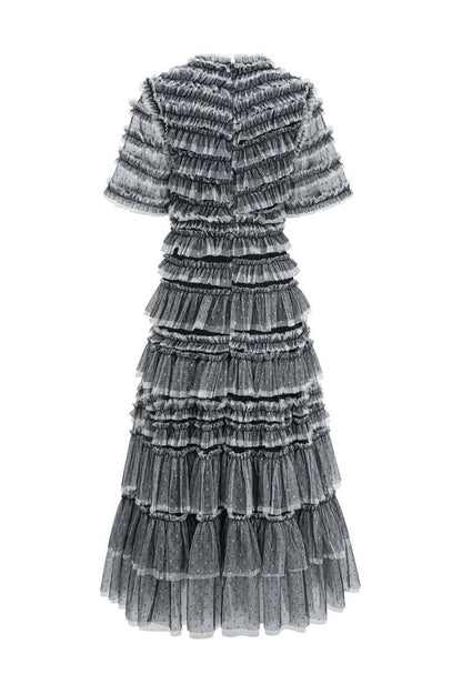 Robe Brodée à Volants "Rose Sauvage"