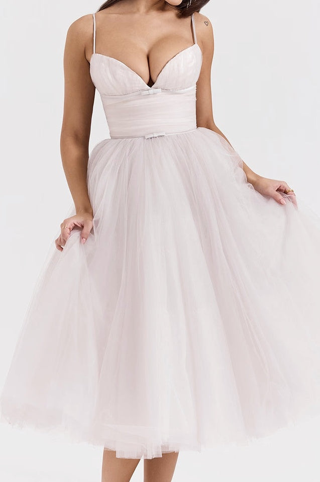 Robe Midi en Tulle Countess Cabernet
