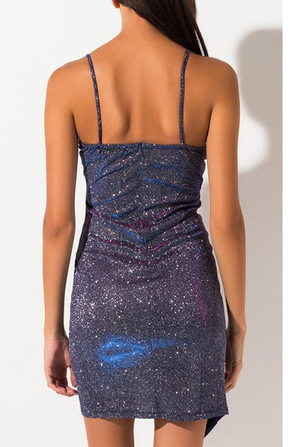 Robe Mini Plissée Éclatante