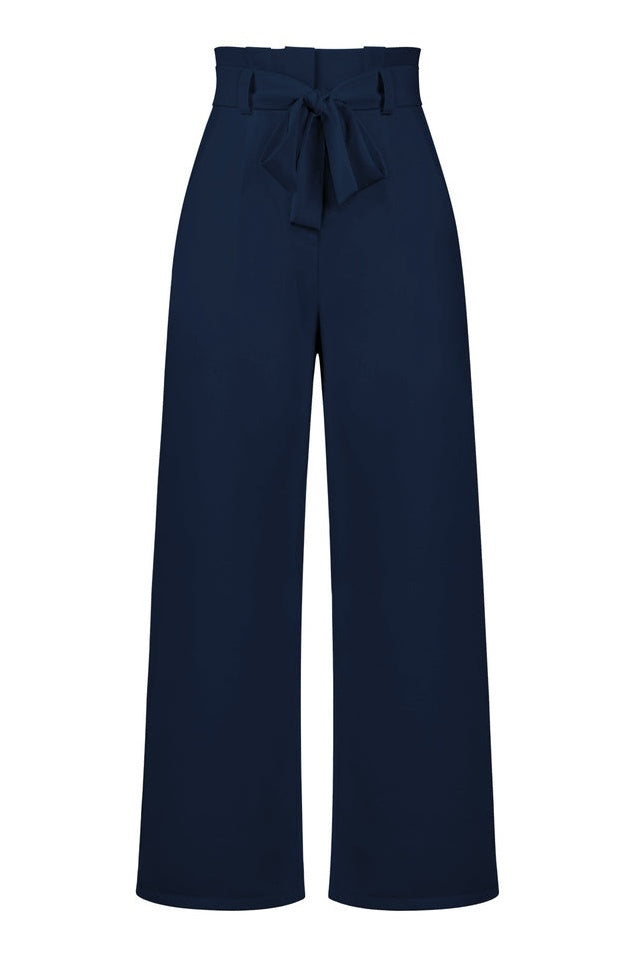 Pantalon Évasé à Ceinture Coordonné