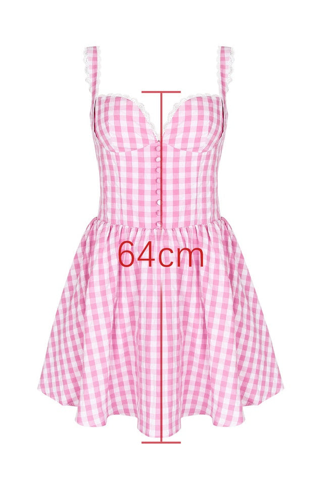 Robe en Coton à Carreaux Brigite