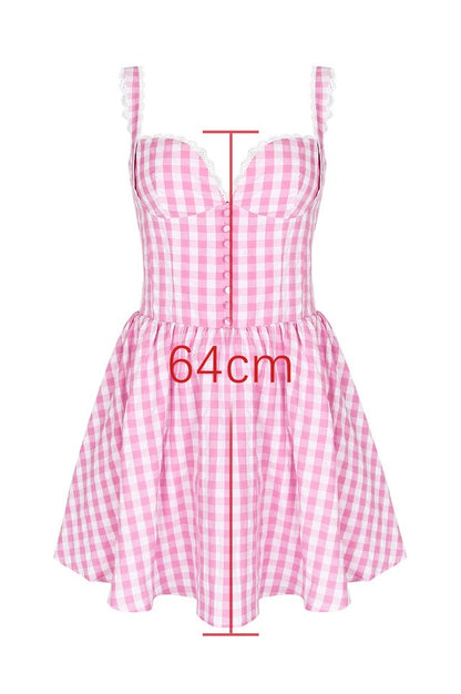 Robe en Coton à Carreaux Brigite