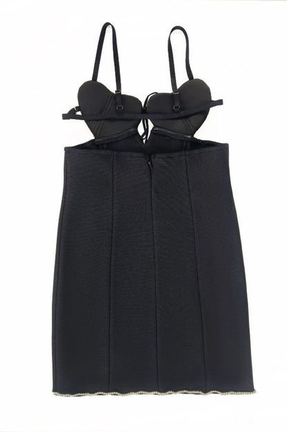 Robe Mini Brodée en Cœur
