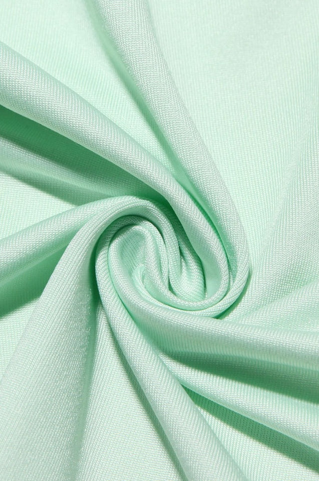 Robe Mini à Volants et Manches Évasées Camilla Pistache