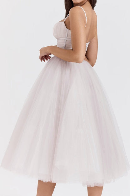 Robe Midi en Tulle Countess Cabernet