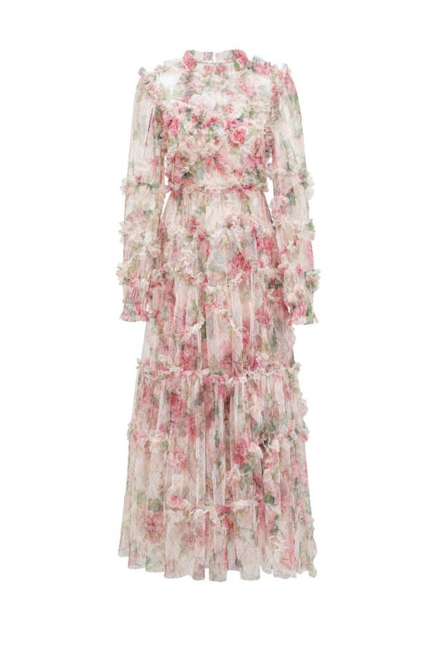 Robe en Maille Florale Aurora