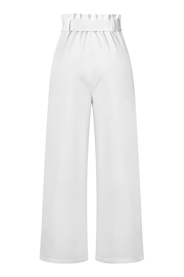 Pantalon Évasé à Ceinture Coordonné