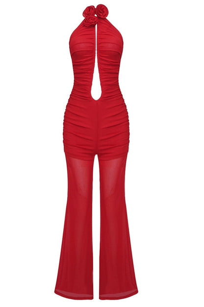 Jumpsuit Plissé à Fleurs 3D Vissarion
