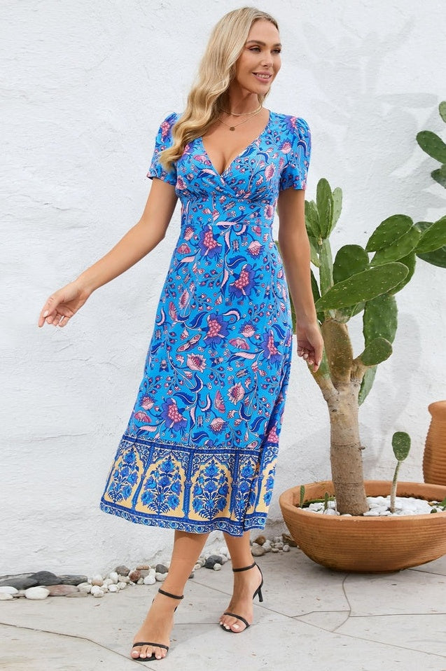 Robe Maxi Boho Imprimée Floral Kamoni