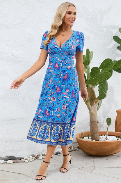 Robe Maxi Boho Imprimée Floral Kamoni