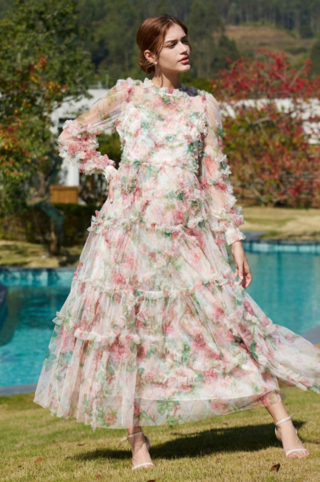 Robe en Maille Florale Aurora - Révier Paris