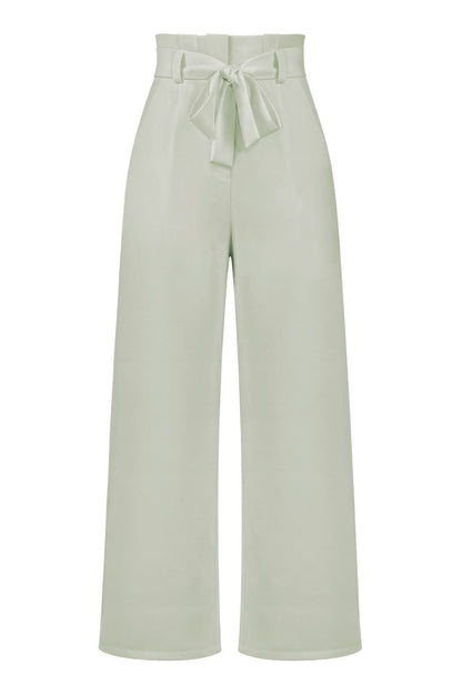 Pantalon Évasé à Ceinture Coordonné