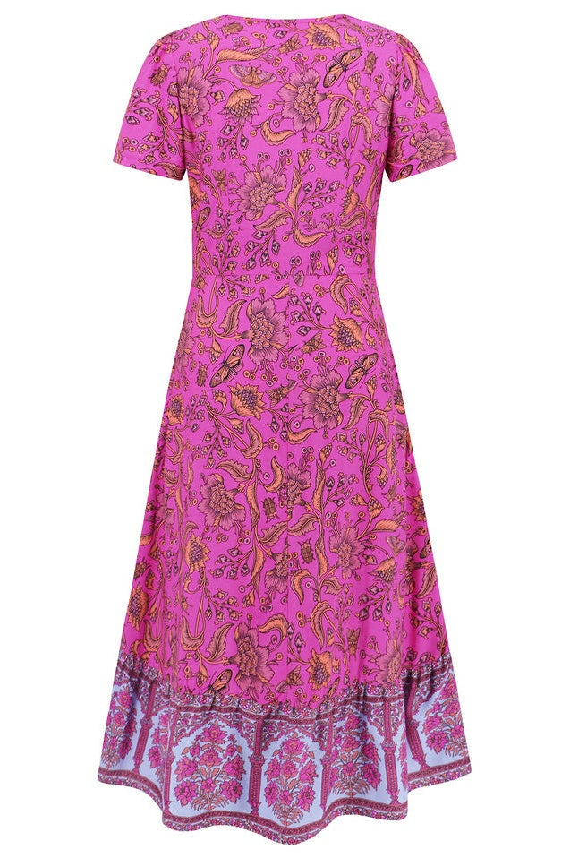 Robe Maxi Boho Imprimée Floral Kamoni
