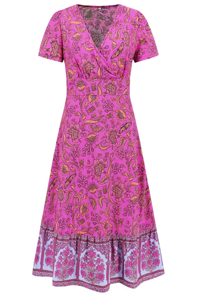 Robe Maxi Boho Imprimée Floral Kamoni