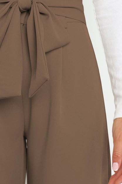 Pantalon Évasé à Ceinture Coordonné