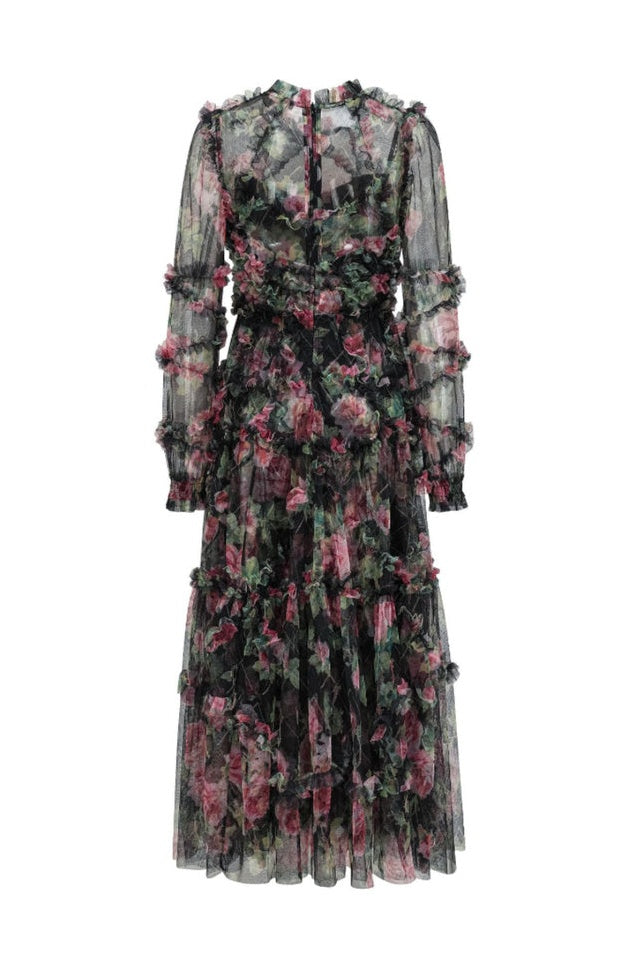 Robe en Maille Florale Aurora