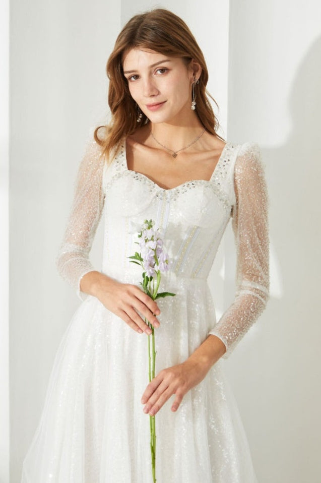 Robe Midi en Mesh Blanc Kamiyah