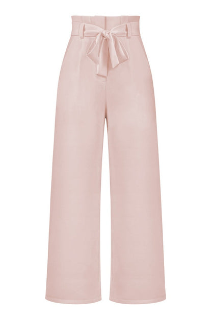 Pantalon Évasé à Ceinture Coordonné