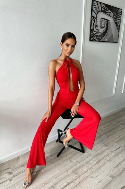 Jumpsuit Plissé à Fleurs 3D Vissarion