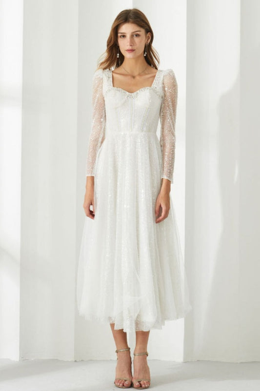 Robe Midi en Mesh Blanc Kamiyah - Révier Paris