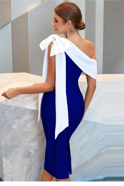 Robe Midi Bandage Évasée Elza