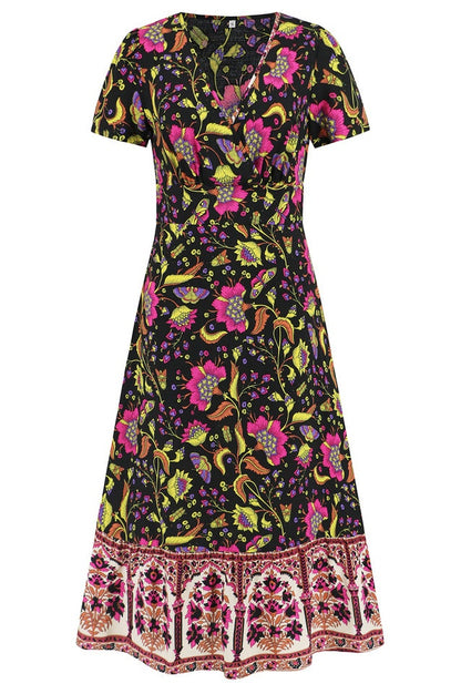 Robe Maxi Boho Imprimée Floral Kamoni