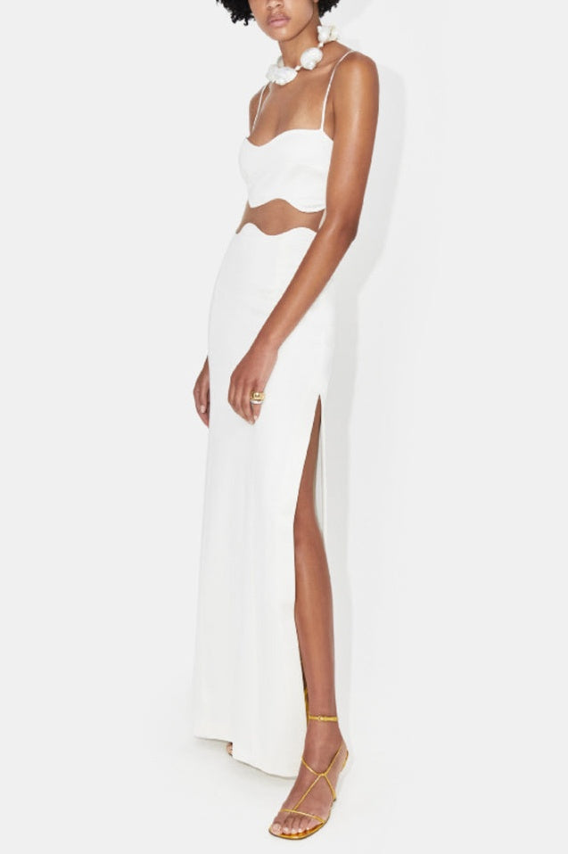Robe Maxi Épousant Noir en Bandage