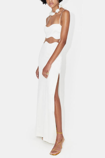 Robe Maxi Épousant Noir en Bandage