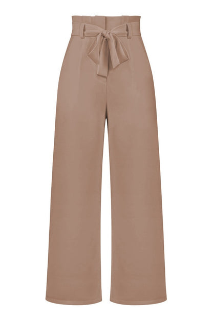 Pantalon Évasé à Ceinture Coordonné