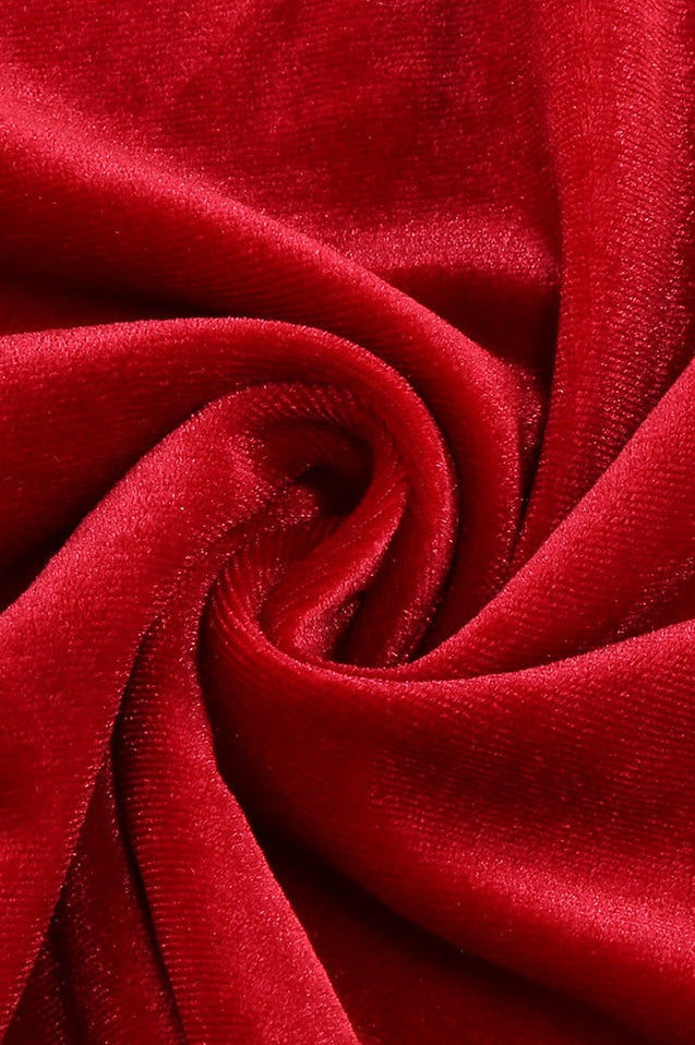 Robe Maxi en Velours à Nœud Rouge Baptiste