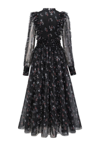 Robe Longue à Manches Longues Fleurie Beryl