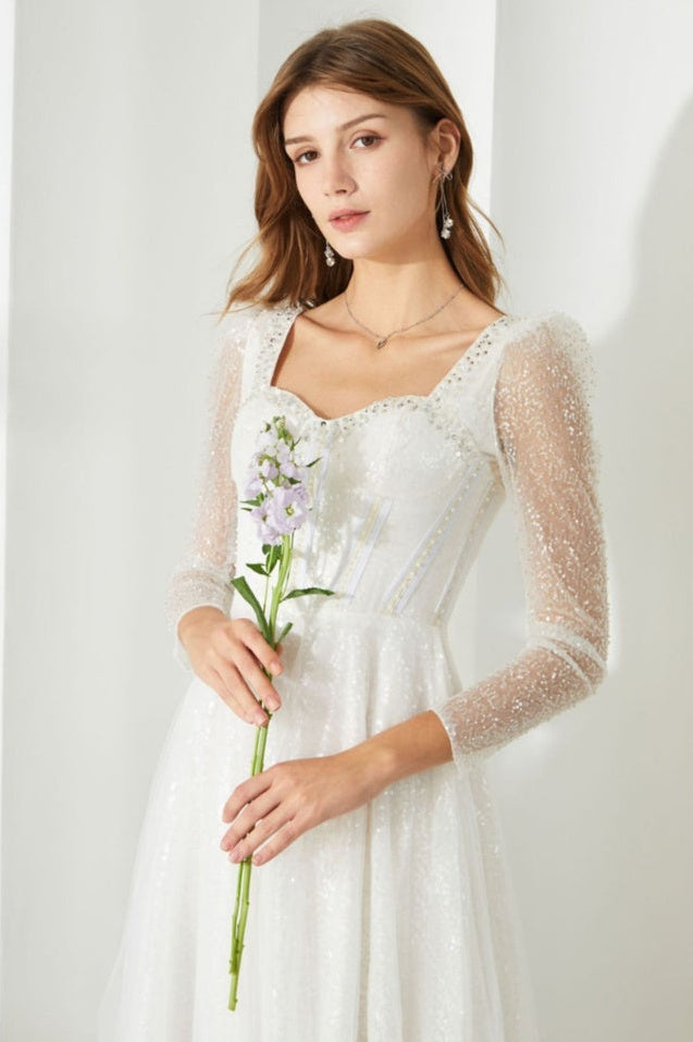 Robe Midi en Mesh Blanc Kamiyah