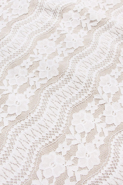 Robe Mini en Dentelle Crème Vintage Parisienne