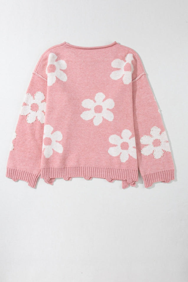 Gilet Brodé Cœur Pêche avec Perles