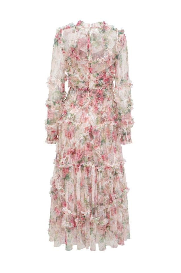 Robe en Maille Florale Aurora