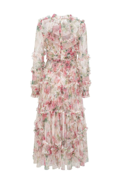 Robe en Maille Florale Aurora
