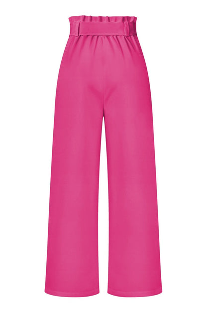 Pantalon Évasé à Ceinture Coordonné