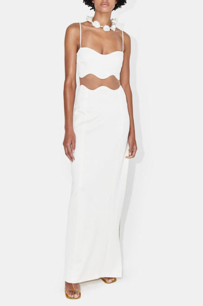 Robe Maxi Épousant Noir en Bandage - Révier Paris
