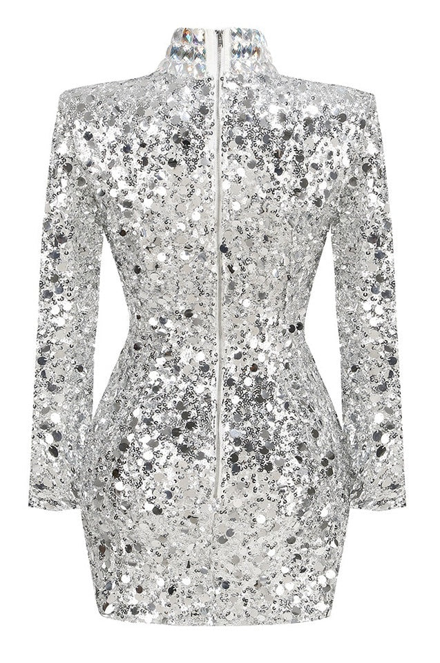 Robe Mini Brodée en Sequins Bartosz