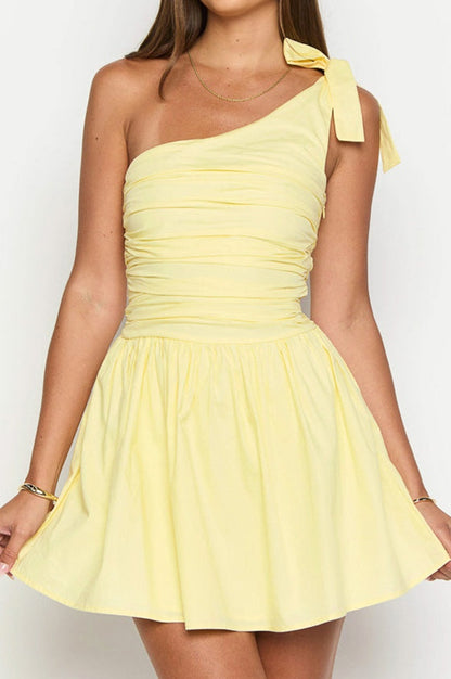 Robe Mini Jaune Luther Évasée - Révier Paris