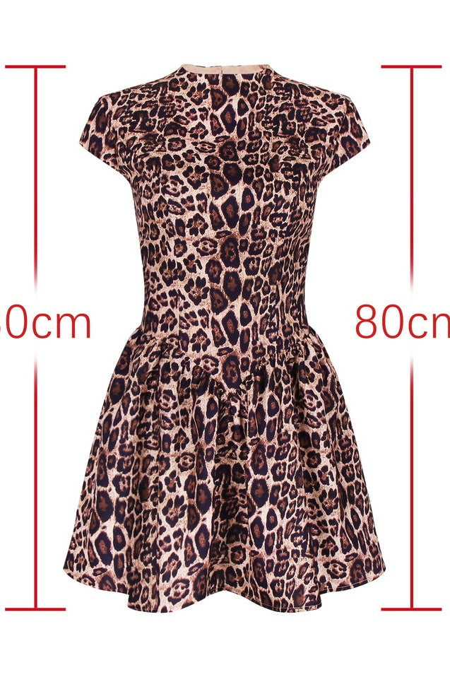 Robe Mini Imprimé Léopard Sans Dos de Jacqueline