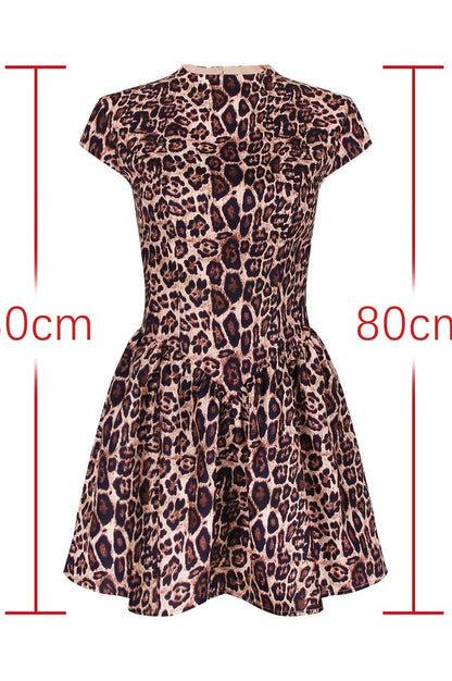 Robe Mini Imprimé Léopard Sans Dos de Jacqueline
