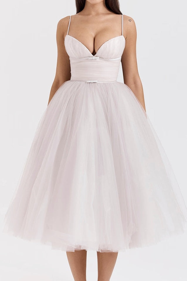 Robe Midi en Tulle Countess Cabernet
