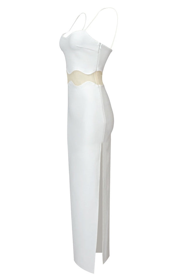 Robe Maxi Épousant Noir en Bandage